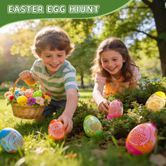 WuNian twelve-pack buildable Easter bunny set showcasing versatile models.
