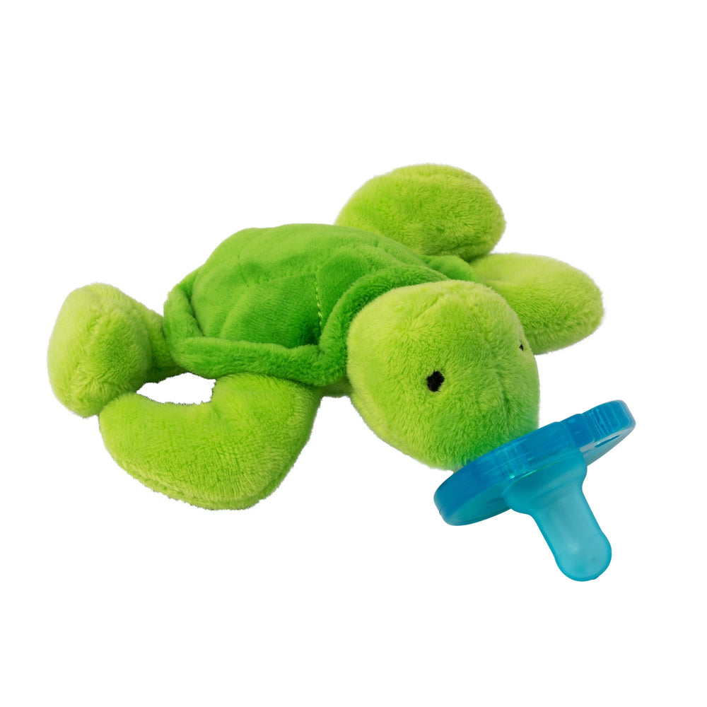 WubbaNub Turtle pacifier plush — front view, comforting newborn companion