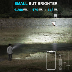 Wuben C3 P9 LED beam showing powerful light for nighttime tasks