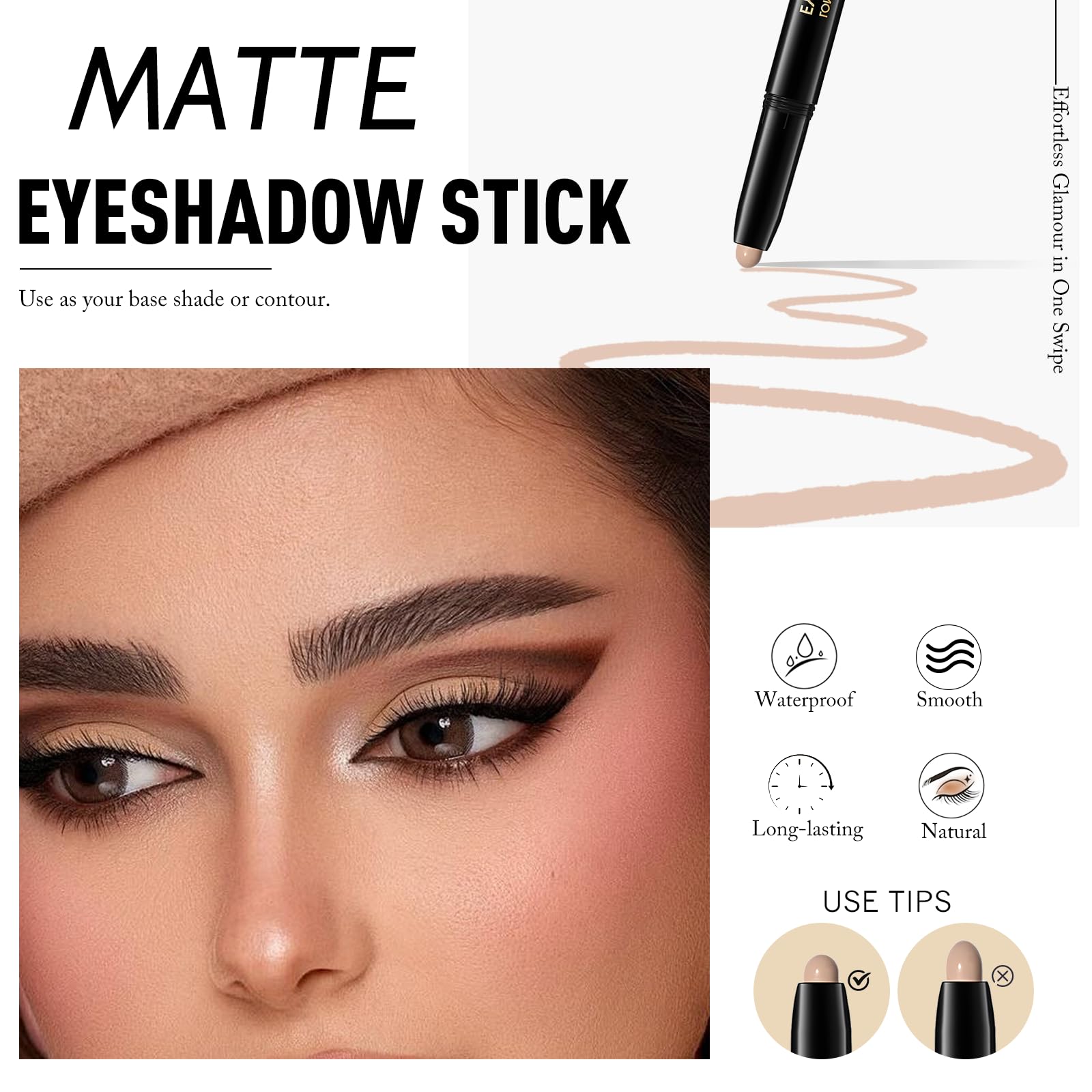 Wugbc Eyeshadow Stick Desert packaging shows twist-up design for mess-free on-the-go makeup.