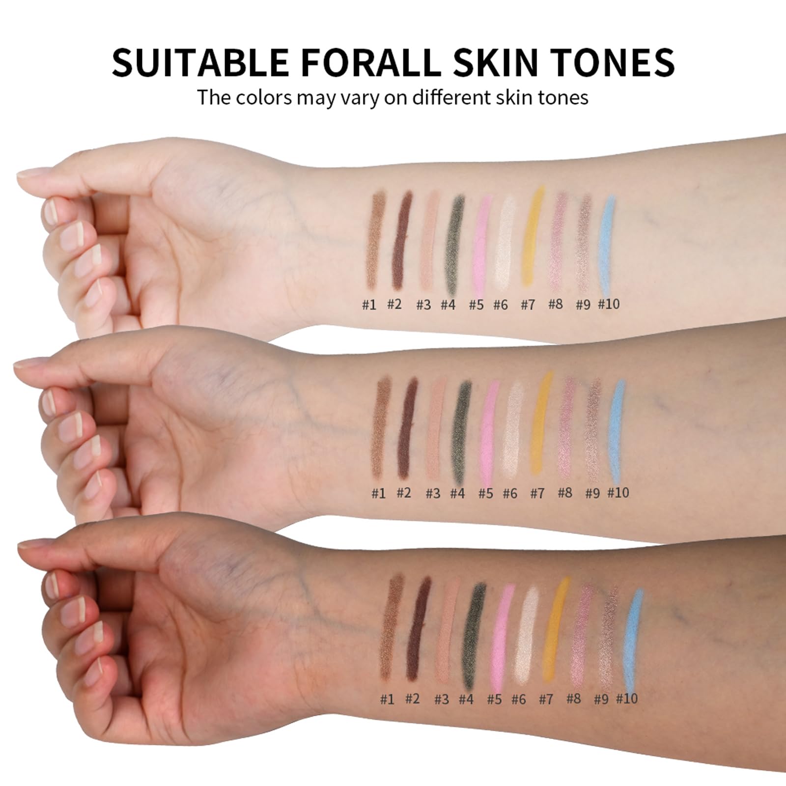 Wugbc Eyeshadow Stick Desert swatch demonstrates crease-resistant performance.