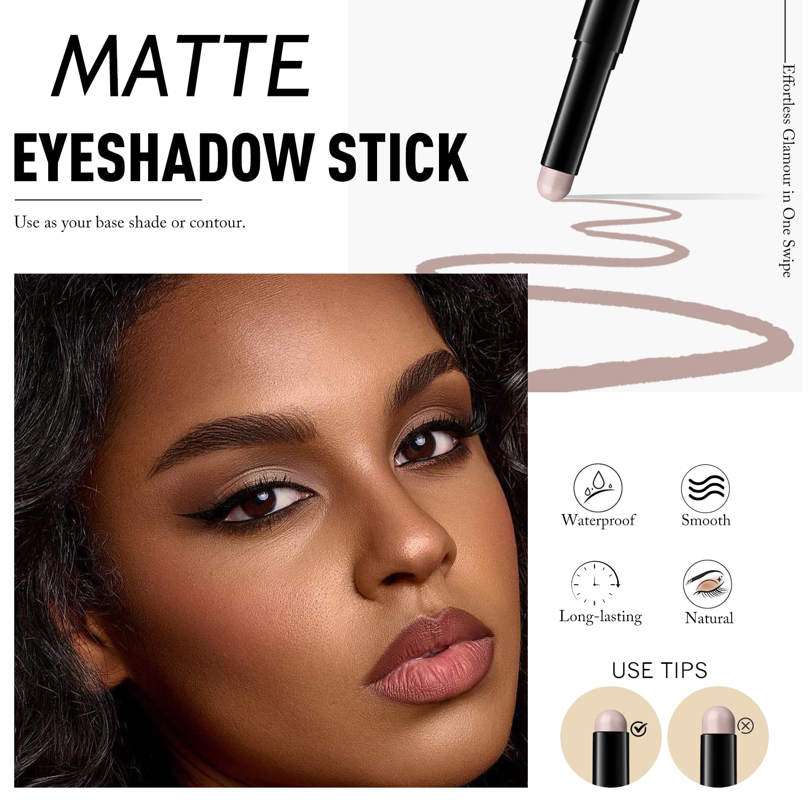 Wugbc Eyeshadow Stick waterproof longwear keeps color vibrant and crease-free.