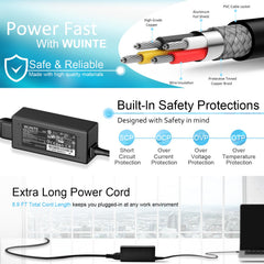 WUINTE 45W charger-compatible Chromebook setup shown in action.