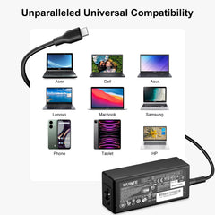 WUINTE charger packaging includes cord for quick setup.