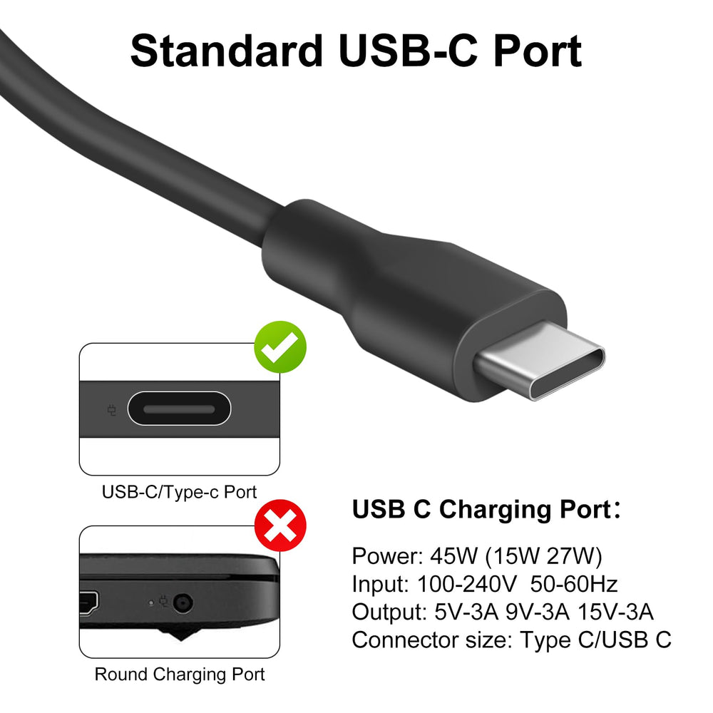 WUINTE USB-C PD charger in use with Chromebook for fast charging.
