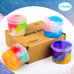 WUJYLY Galaxy Slime Kit stress-relief texture ideal for squeezing and kneading