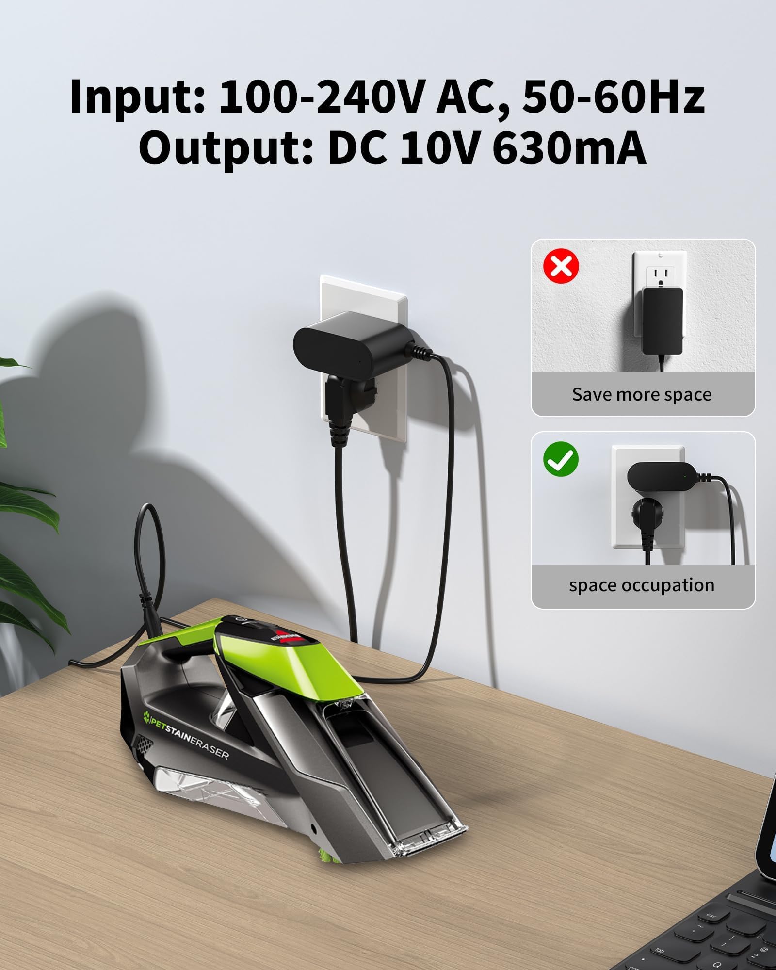 WUKUR 1.8m cable offers extended reach.