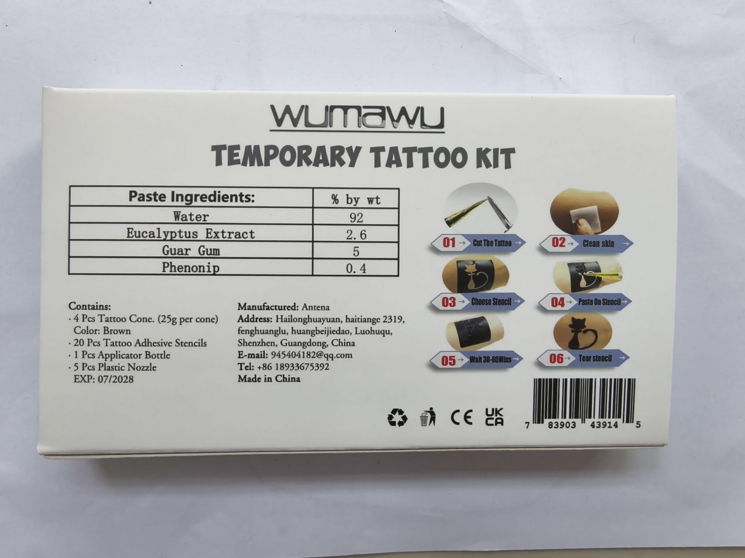 Wumawu kit packaging highlights all contents for convenient setup.