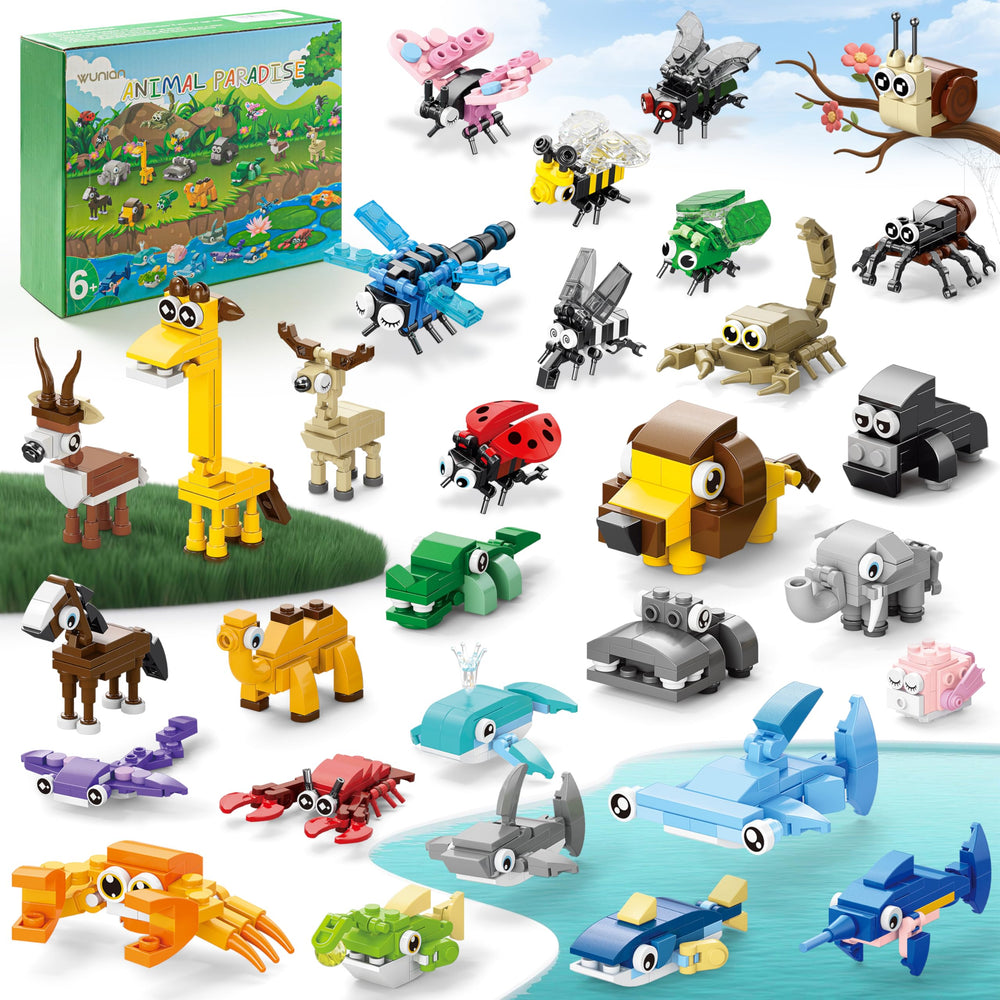 WuNian lion blocks for imaginative play and color recognition.