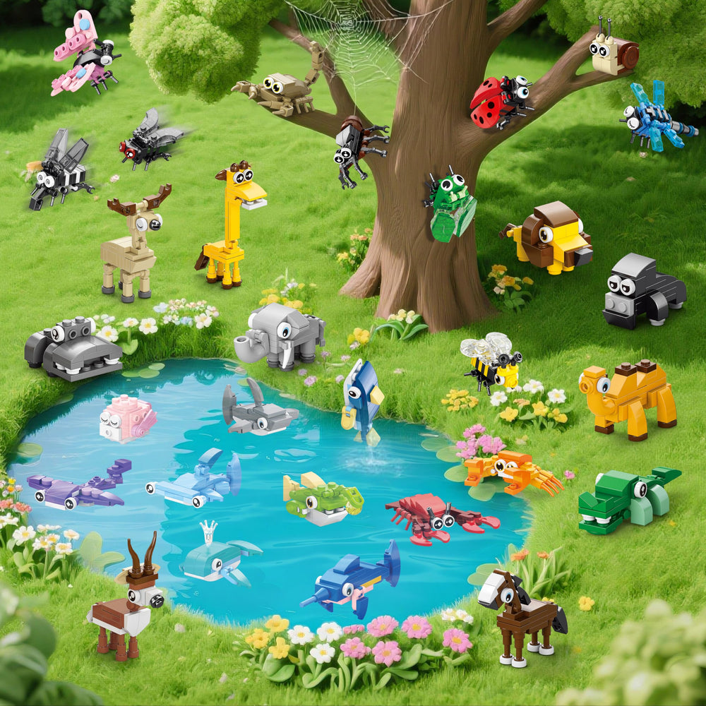 WuNian panda blocks foster creativity in playful animal builds.