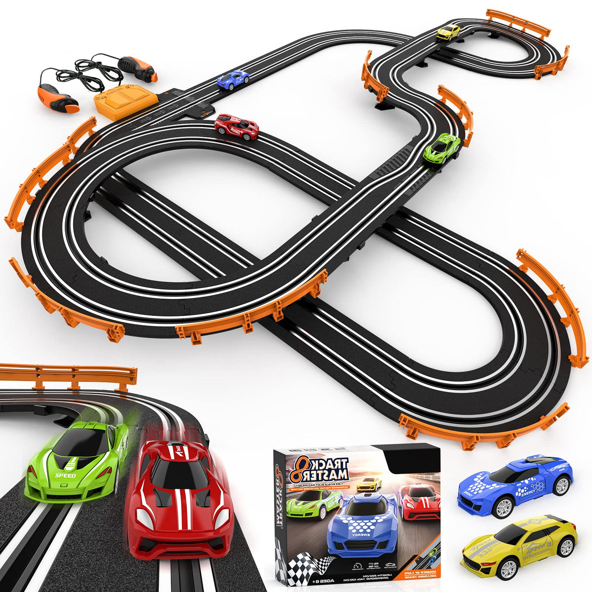 Wupuaait slot car track set overview providing immersive racetrack fun at home.