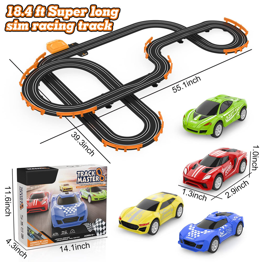 Wupuaait slot car track for two players supports shared play and family bonding.