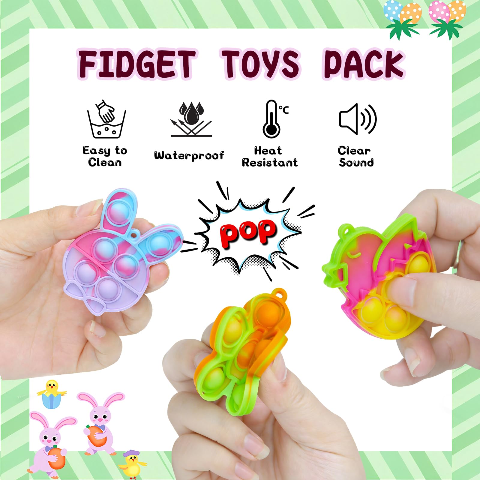 Wuridiwa Easter basket toy set used as classroom prizes or rewards.