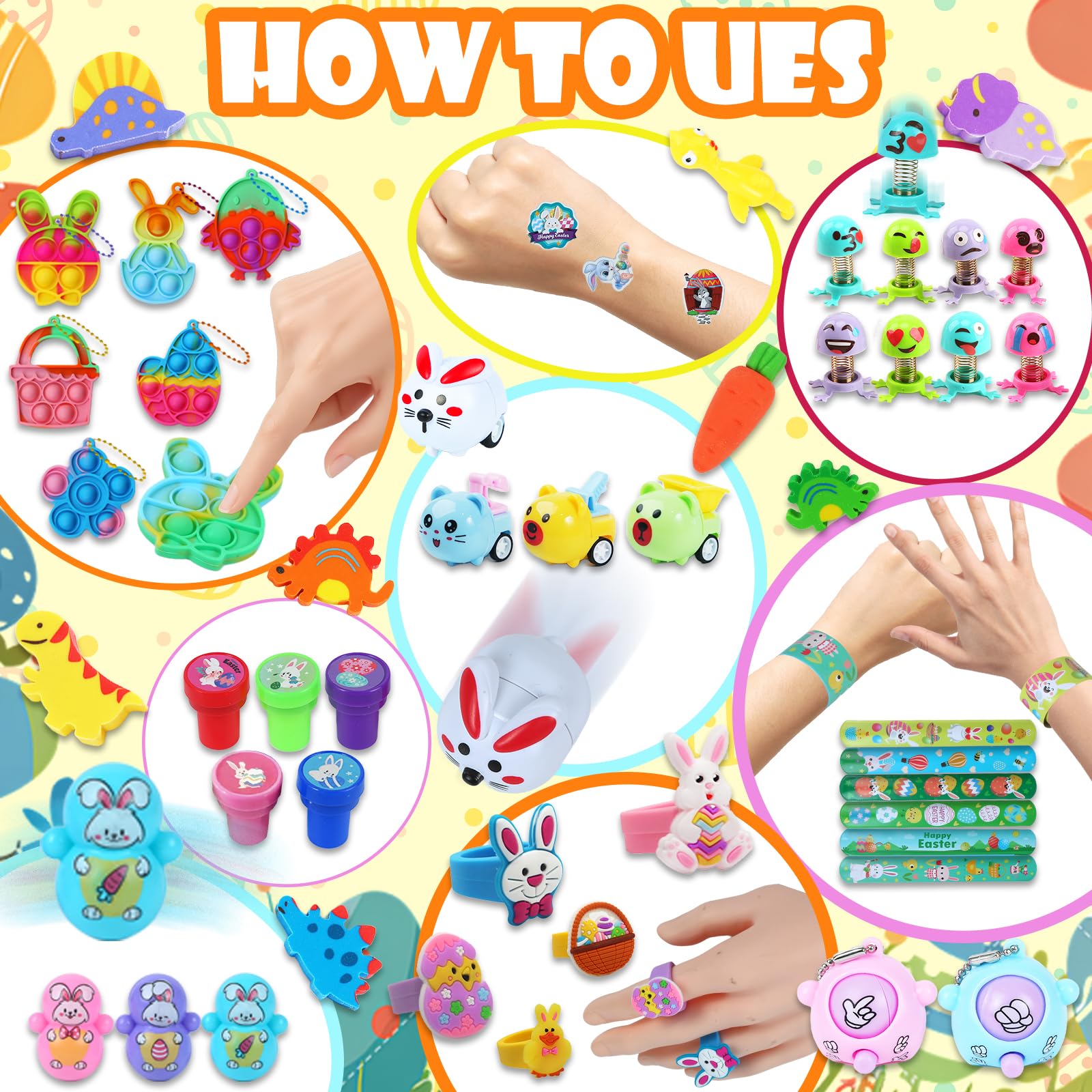 Wuridiwa Easter eggs variety toys inside, wide selection for party favors.