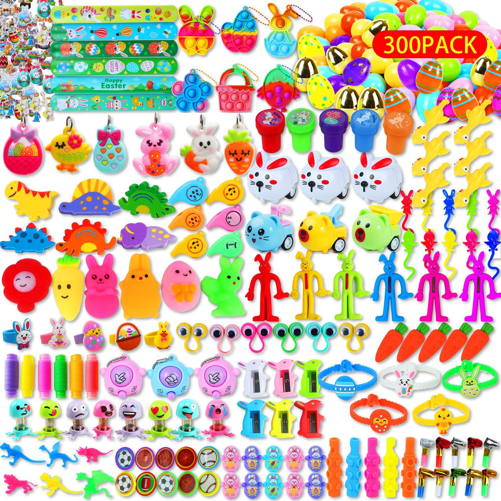 Wuridiwa Easter eggs with toys inside, ideal kid-friendly prizes for egg hunts.