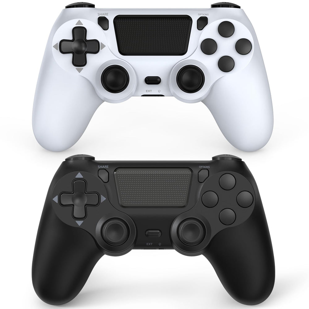 Wuthur PS4 controller front view in black and white for immersive gameplay