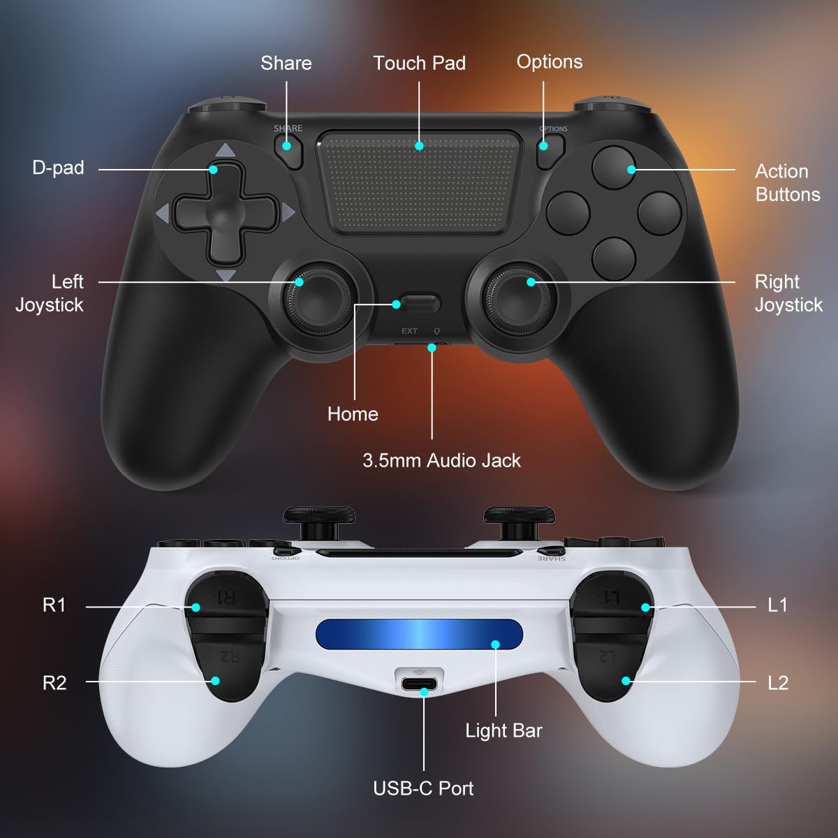 Wuthur controller held in hand during gameplay