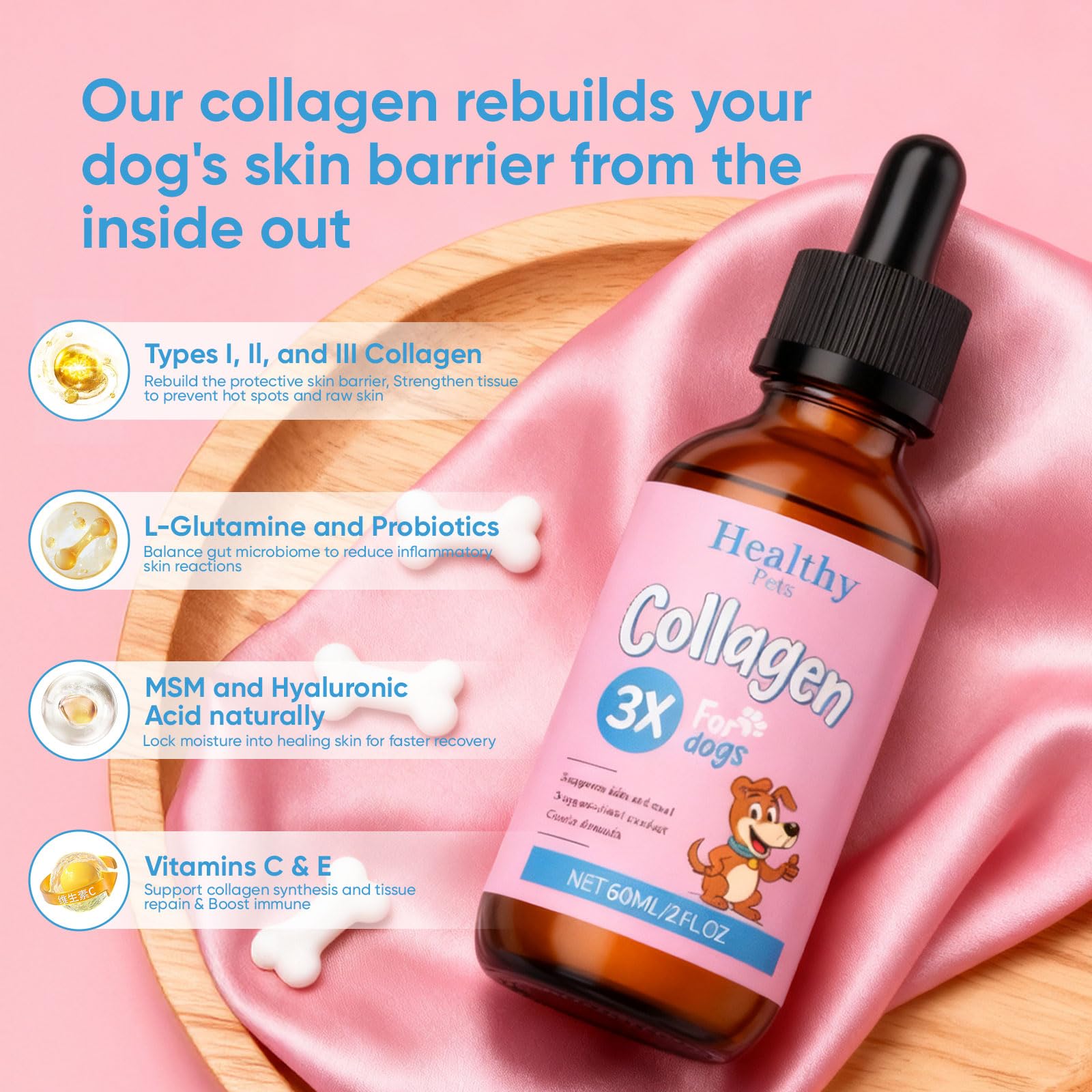 Wvnscl Healthy Petz liquid drops ready to mix into dog food