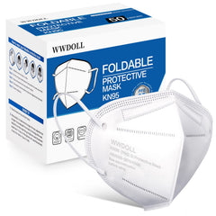 WWDOLL KN95 mask 5-layer front view for reliable filtration.