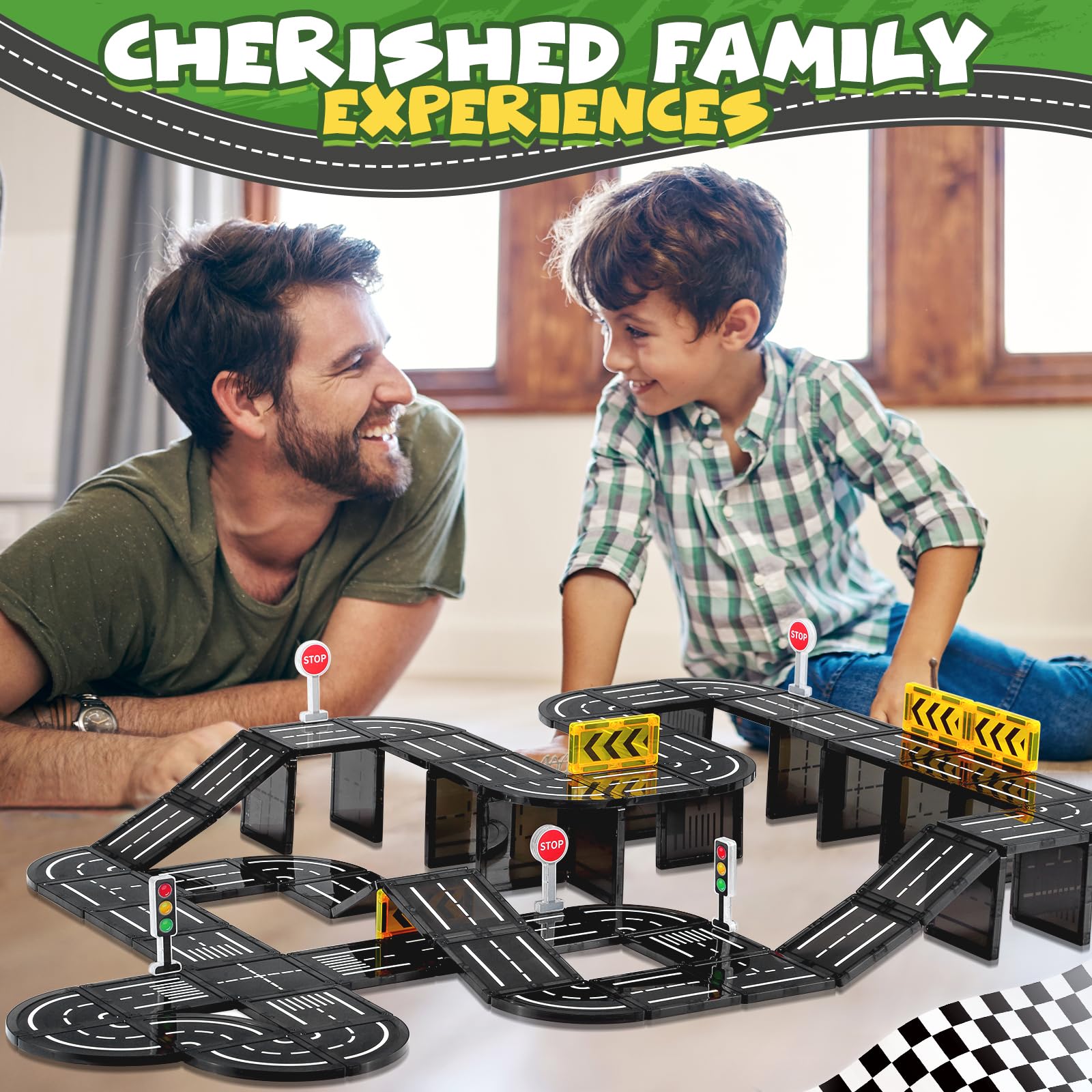 W WISE BLOCK expandable-set design grows with imagination and evolving play scenarios.