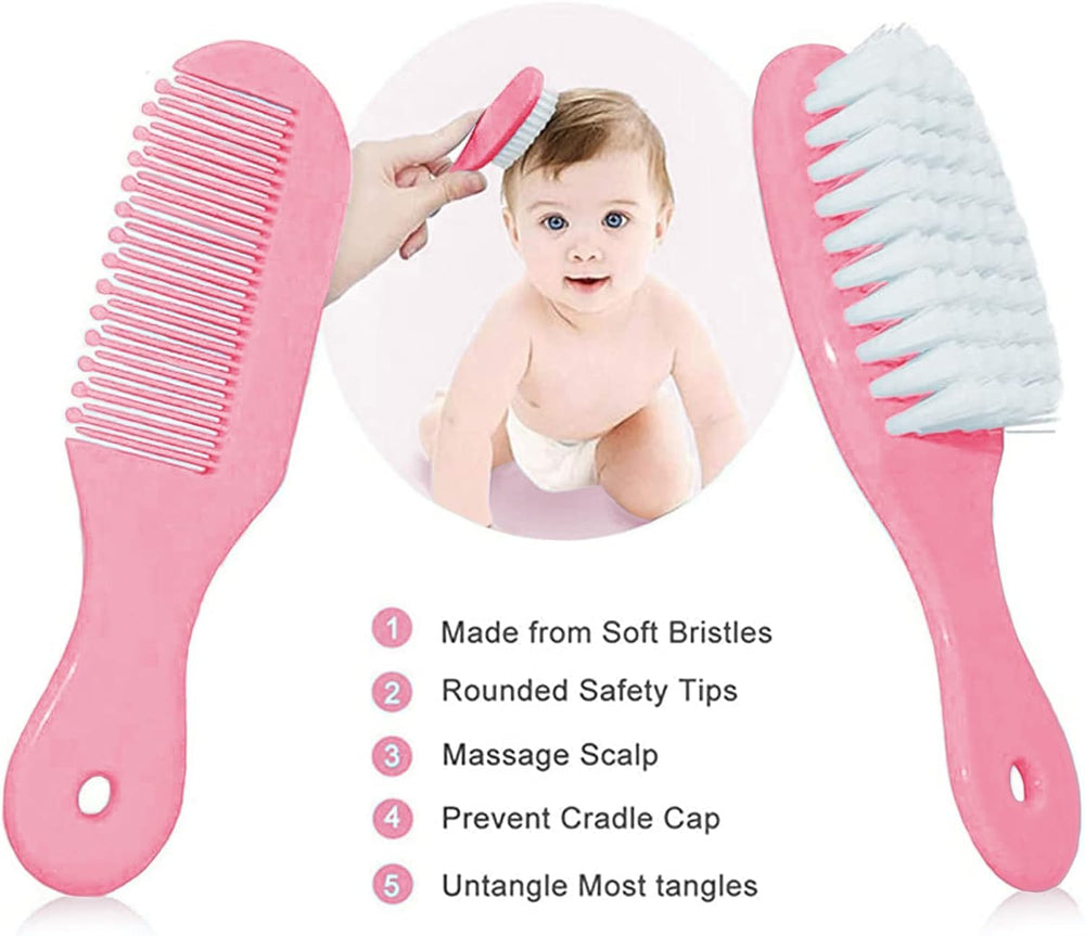 WXA newborn hair brush for gentle scalp massage and grooming.