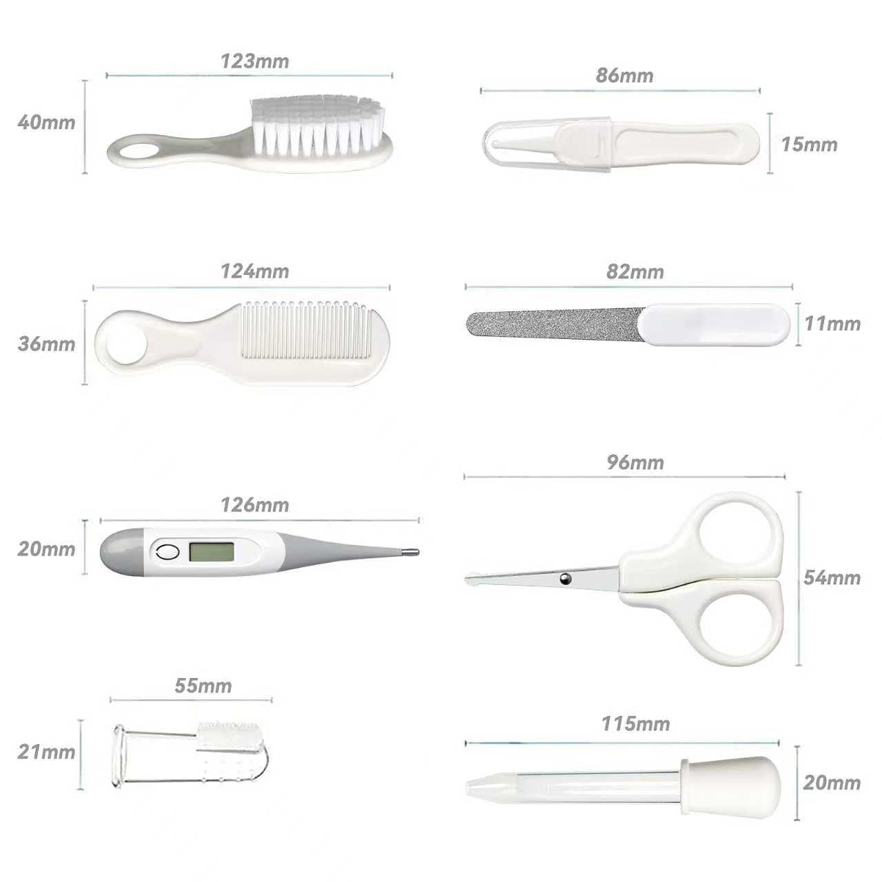 WXA Baby Grooming Kit finger toothbrush for quick gentle oral care