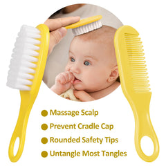 WXA baby hair brush with gentle bristles soothing the scalp during grooming
