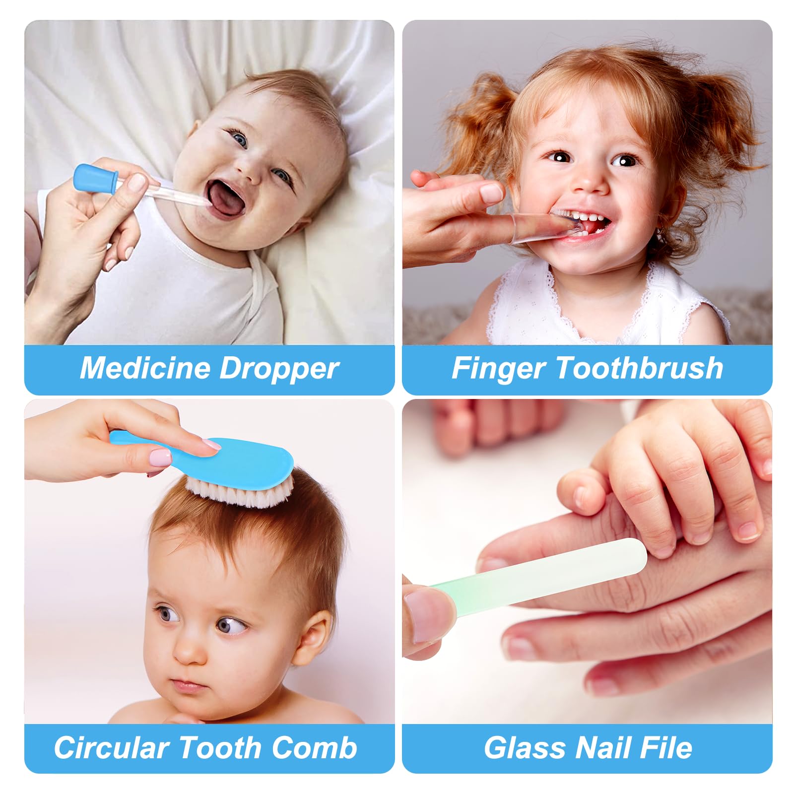WXA baby grooming kit tweezers for careful trimming and tiny details