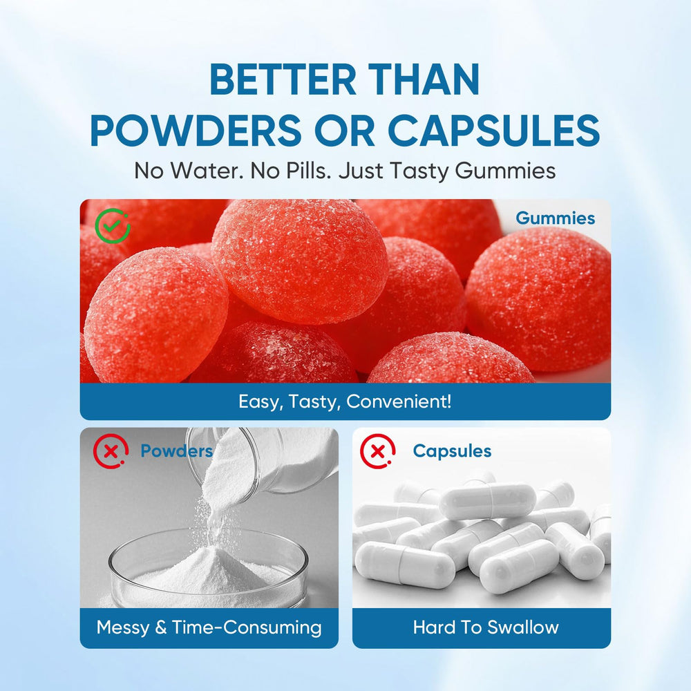 WXDOAU Spnutrition gummies on shelf, compact bottle for on-the-go use
