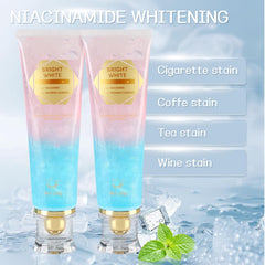 WXMX Niacinamide toothpaste brushing action demonstrates ease of everyday whitening.
