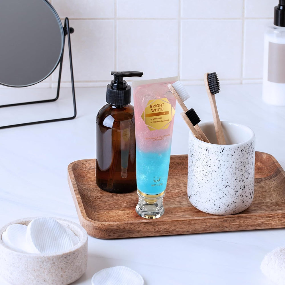 WXMX Niacinamide toothpaste organic peppermint oil detail for natural flavor and scent.