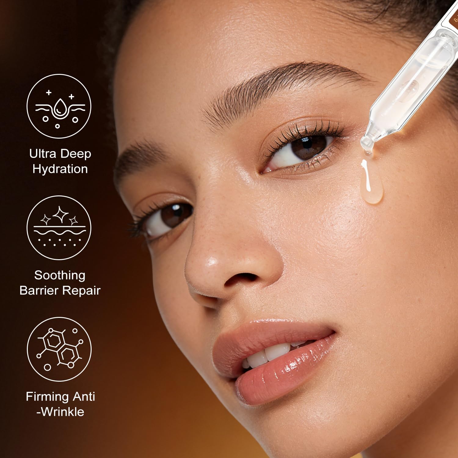 WXMX Ultra Hyaluronic Acid Serum label highlighting Matrixyl 3000 for smoother skin
