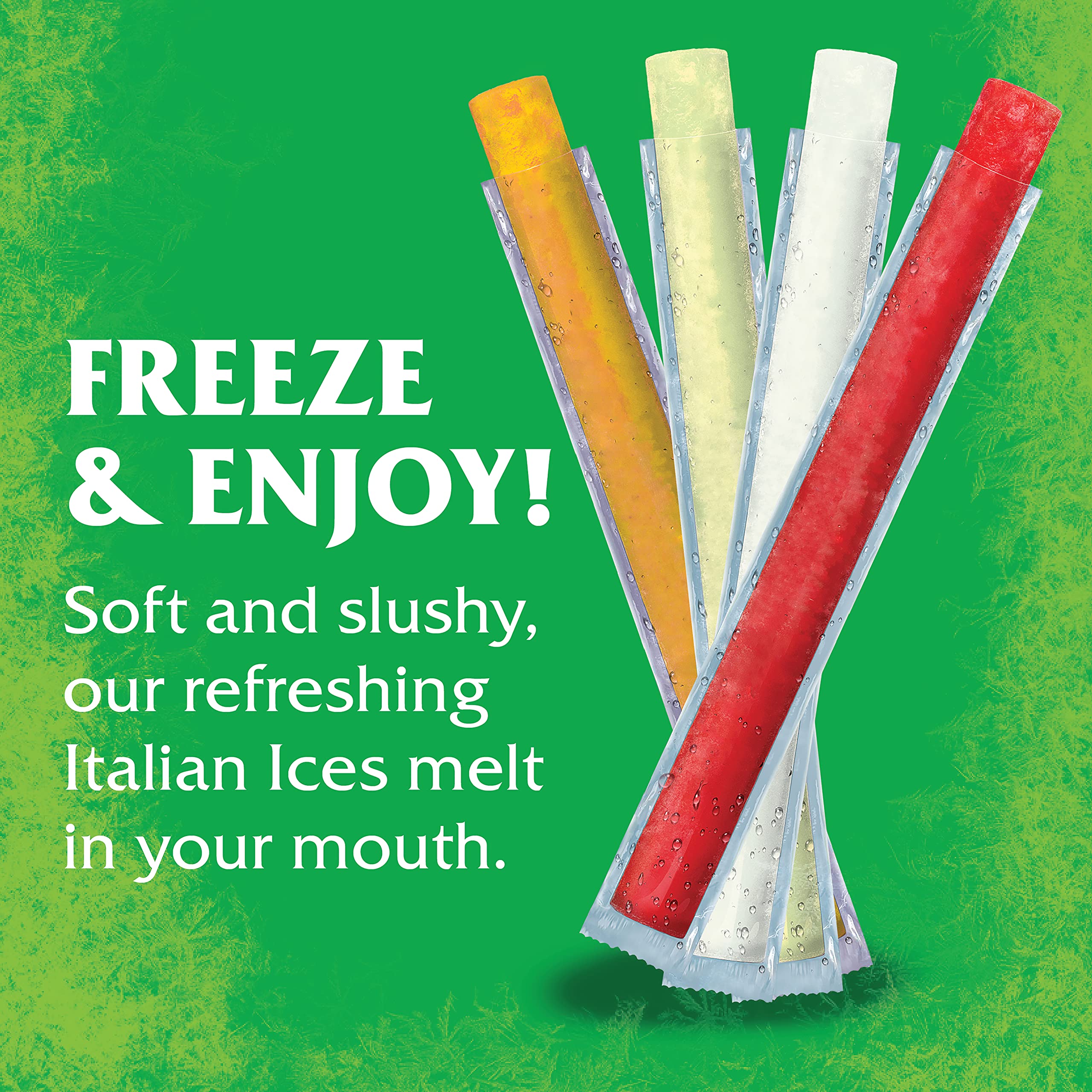 Close-up of Wyler's Italian Ices showing soft, melt-in-mouth texture.