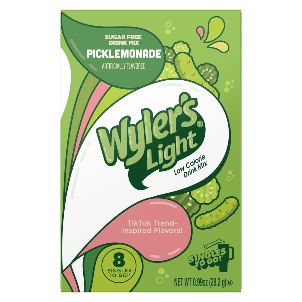 Wyler's Light Pickle Lemonade being stirred for quick mix.