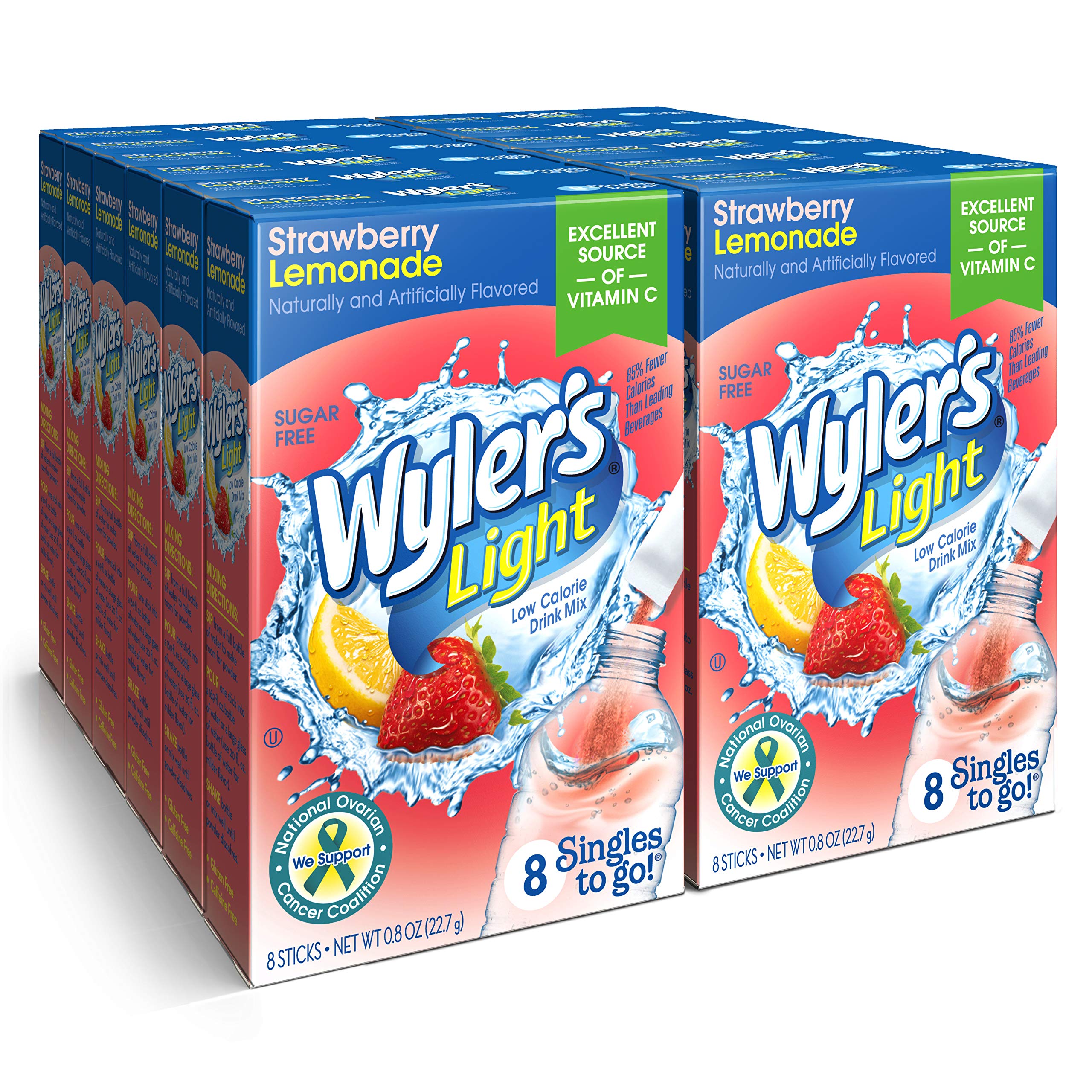 Wyler's Light strawberry-lemonade single-serve packet for quick hydration.