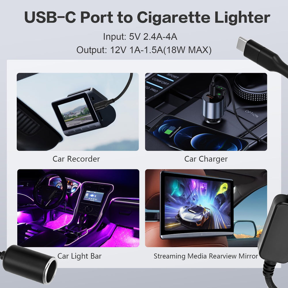 WYMECT 12V socket powers GPS devices and LED lighting.