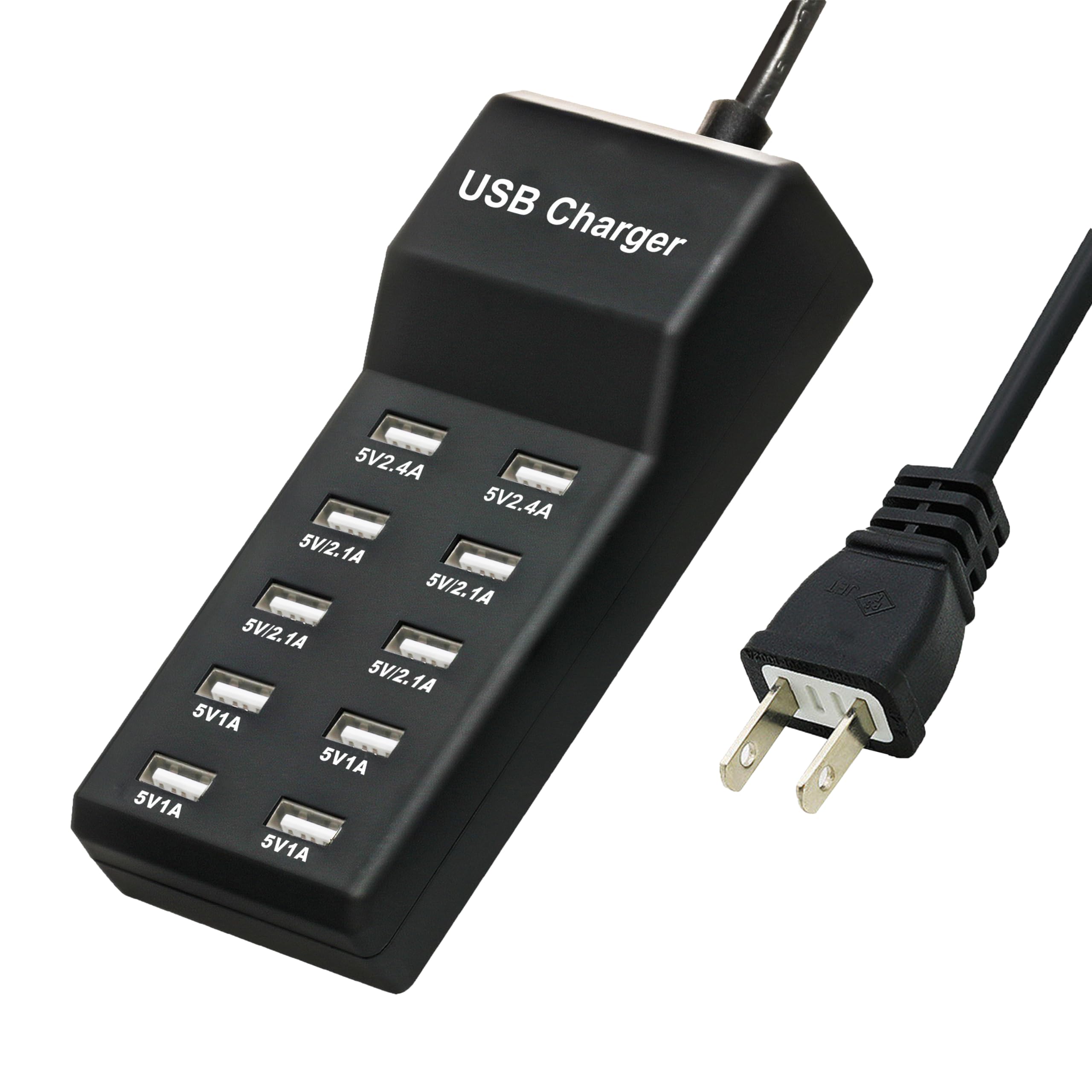 Wyssay 50W USB charging station front view showing organized ports for multiple devices
