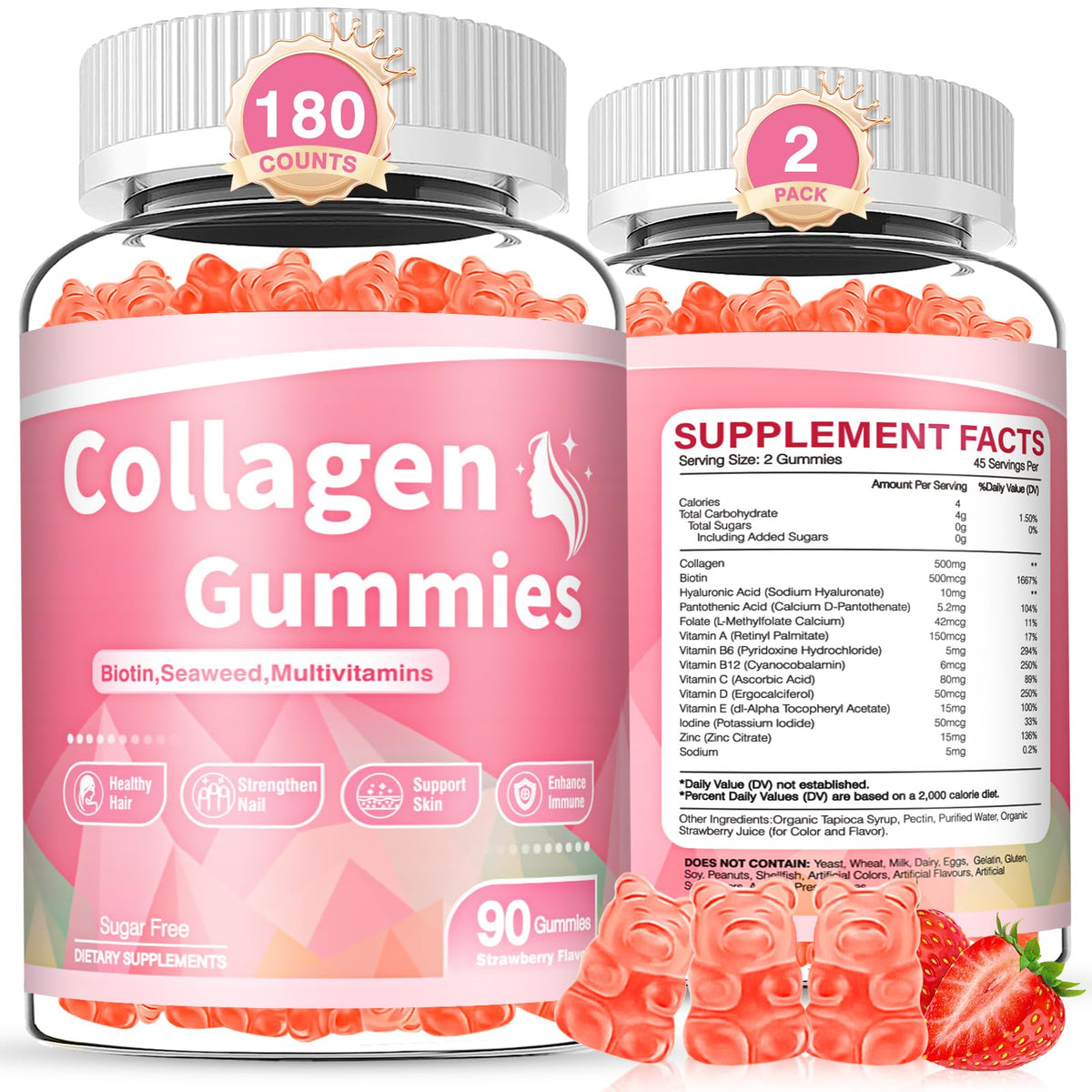 WyuuKi collagen gummies bottle for daily beauty routine