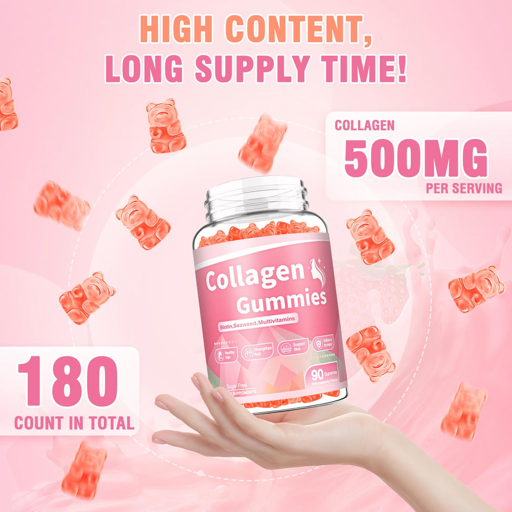 WyuuKi collagen gummies ingredients panel highlighting vitamins and biotin
