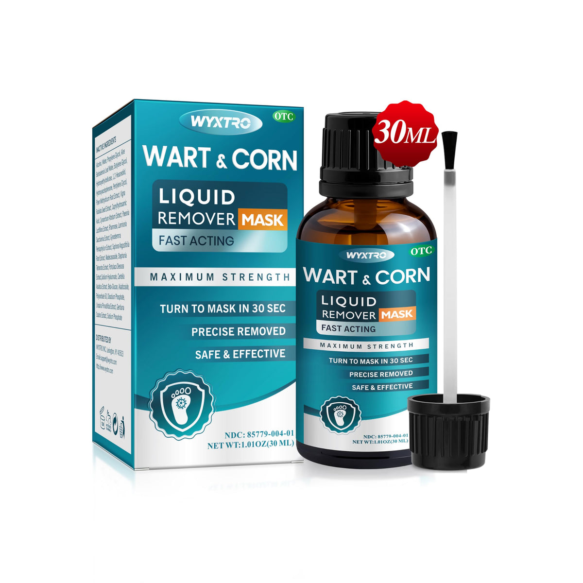 WYXTRO Wart Remover bottle ready for at-home plantar wart treatment