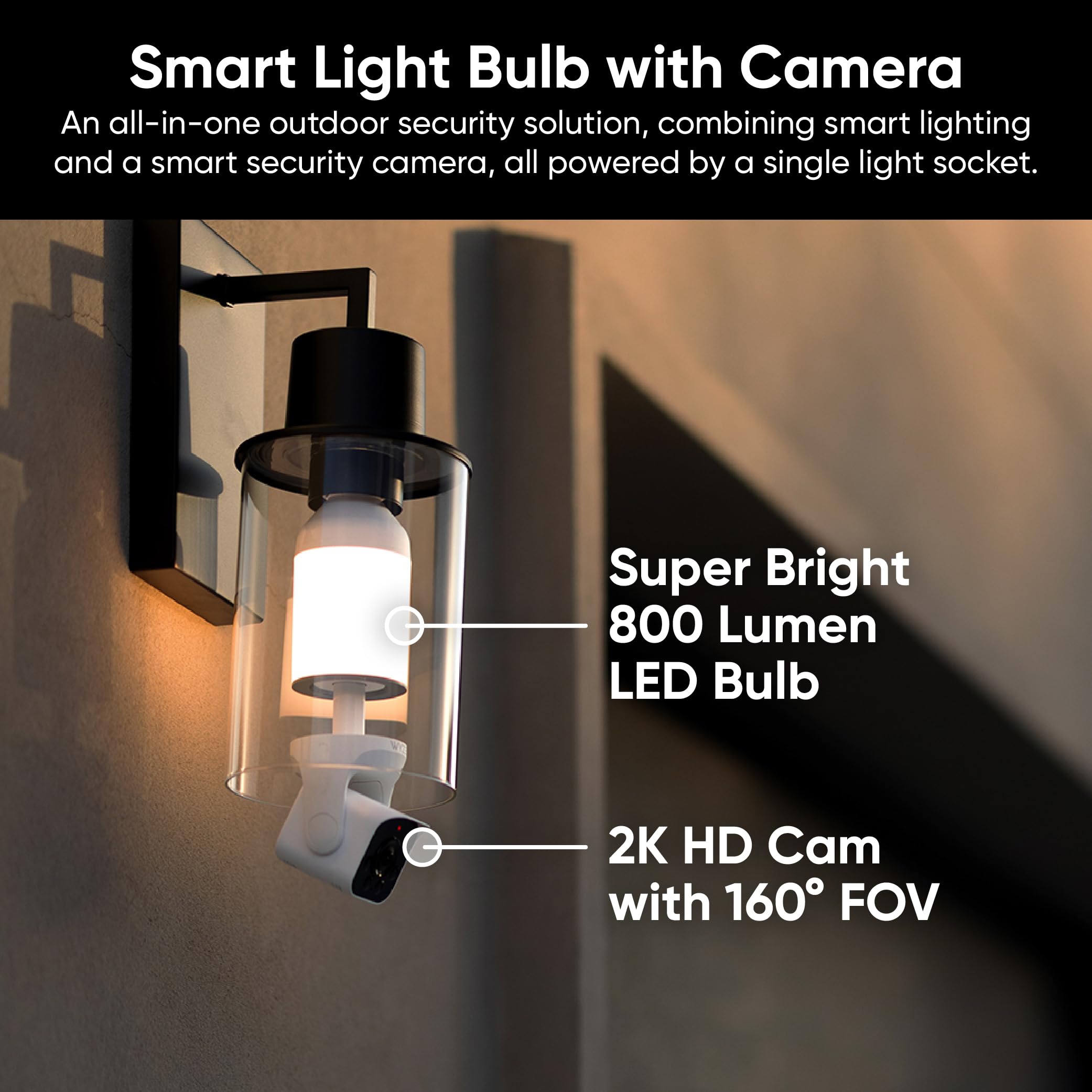 Wyze Bulb Cam and accessory bulb enabling motion-activated lighting