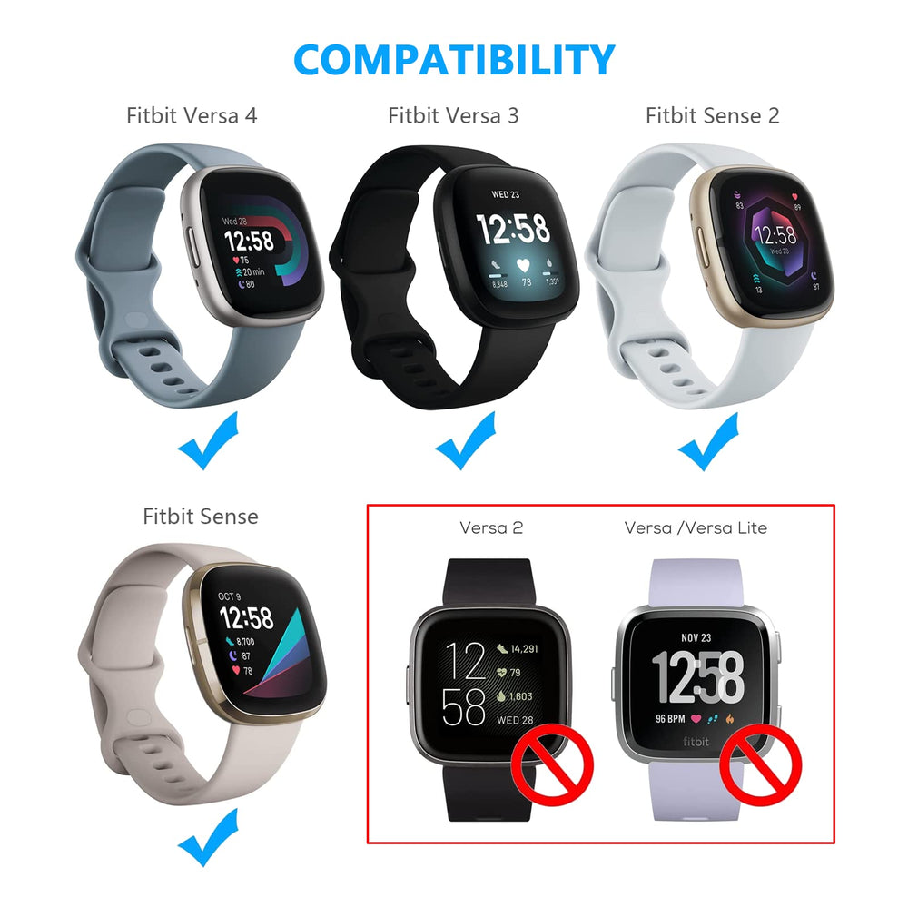 WZHENB USB charging cable keeps Versa 3/4 and Sense 2 ready without removing case