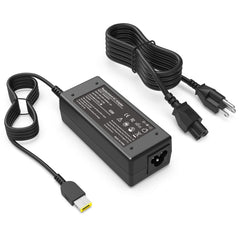 WZXHU 65W laptop charger front view powering Lenovo ThinkPad laptops efficiently.