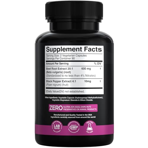 X Gold Health beet root extract capsules delivering 600 mg per serving for stamina.