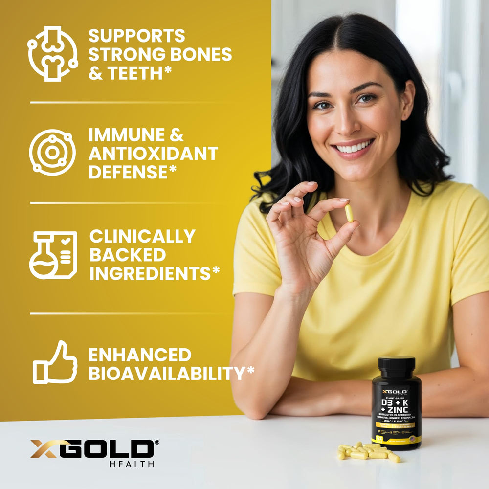 X Gold Health D3 from lichen with K2 in capsule.
