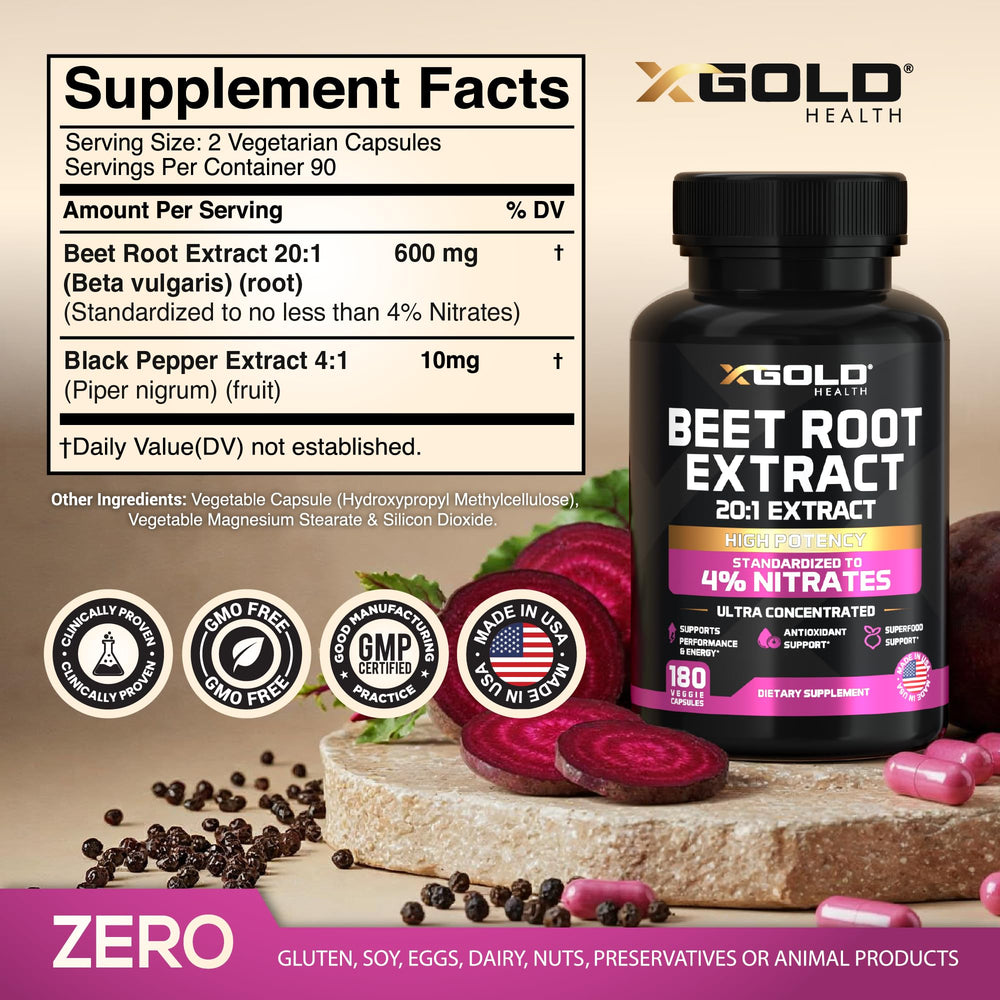 Third party lab tested label from X Gold Health ensuring purity and potency.