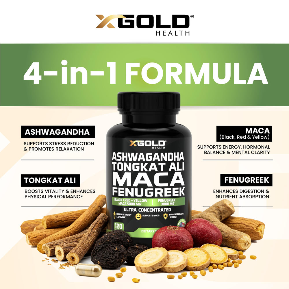 X Gold Health tongkat-ali-50-1 extract capsule for sustained energy.