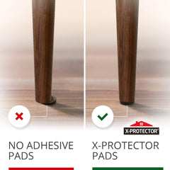 X-PROTECTOR floor protectors on diverse floor types