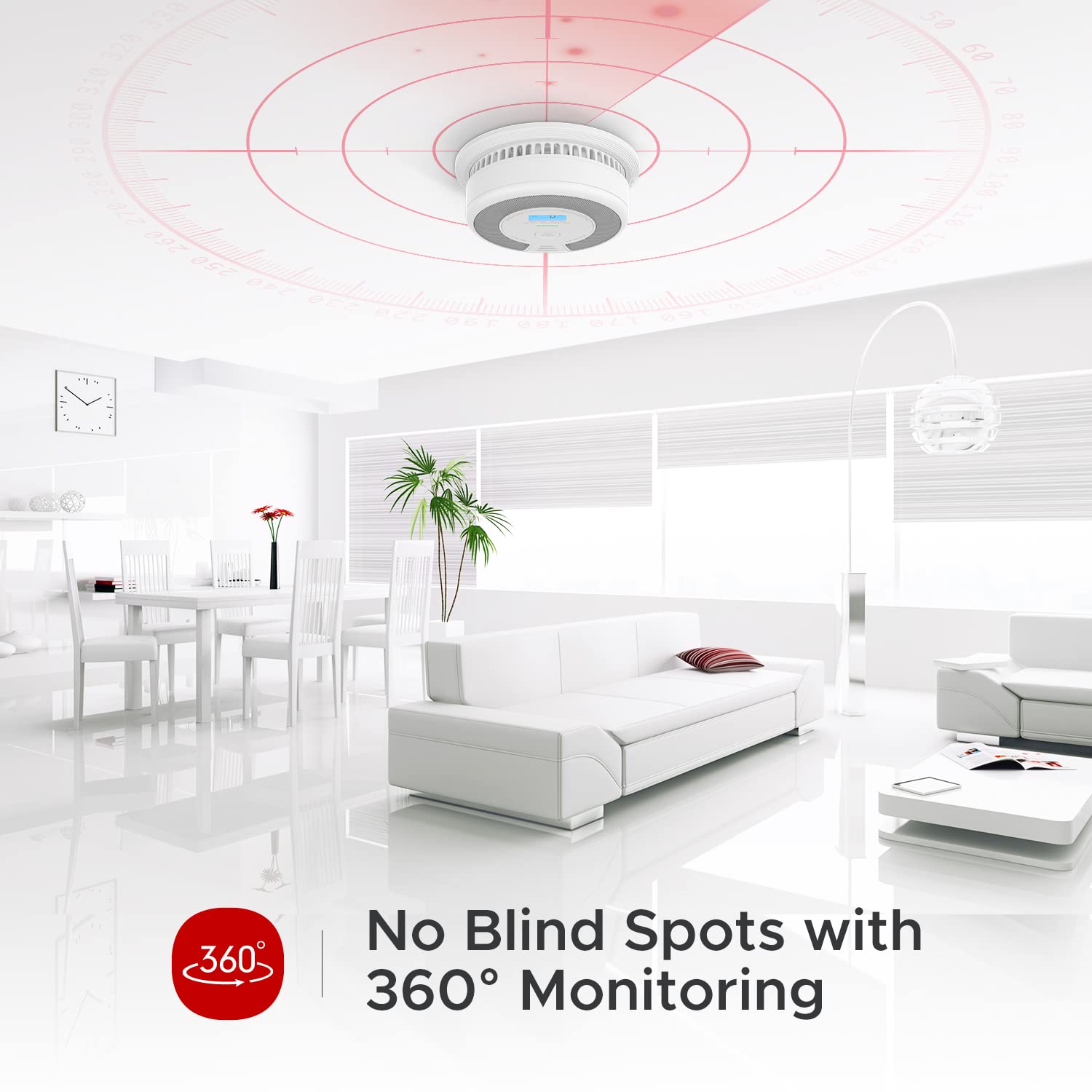 X-Sense SC07 wall or ceiling mount ready for flexible placement.