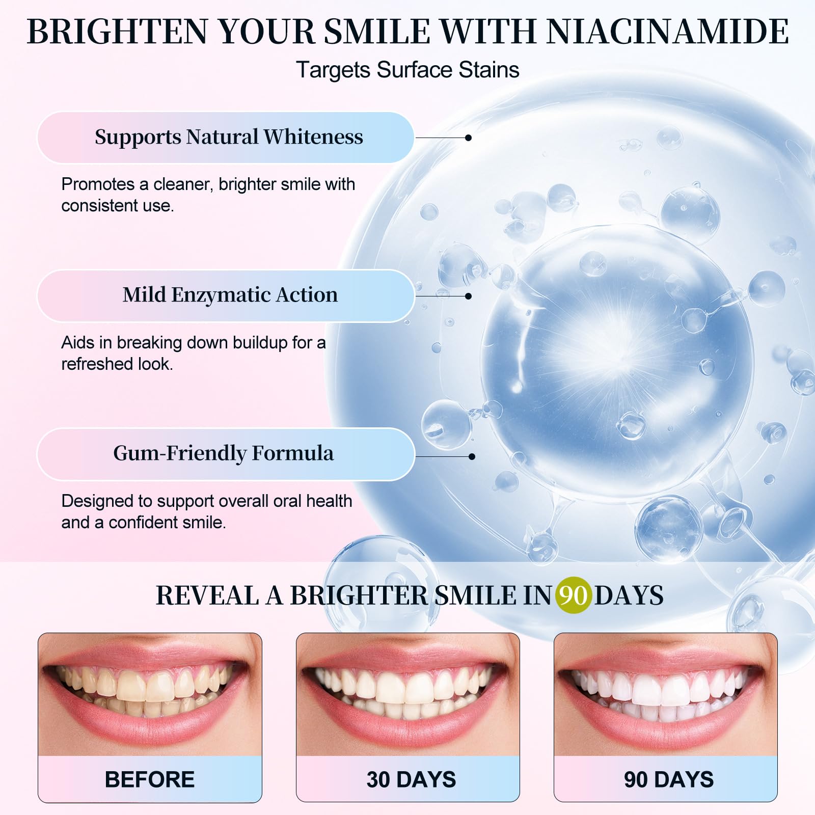 Xaarty Niacinamide toothpaste tubes side-by-side for daily use and freshness.